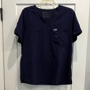 Figs Catarina One-Pocket Scrub Top Navy Blue- Size L